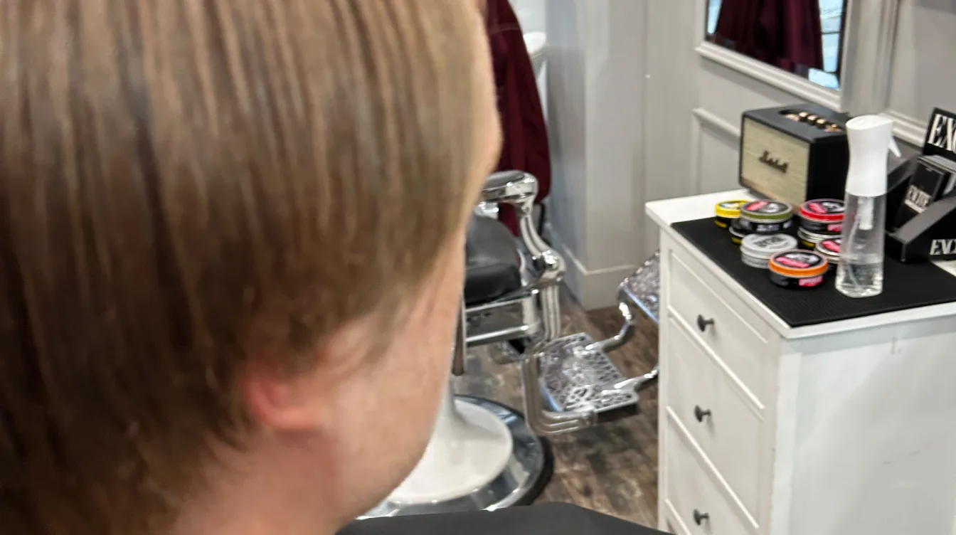 A cut in progress at a Max Barber station in Kerrisdale